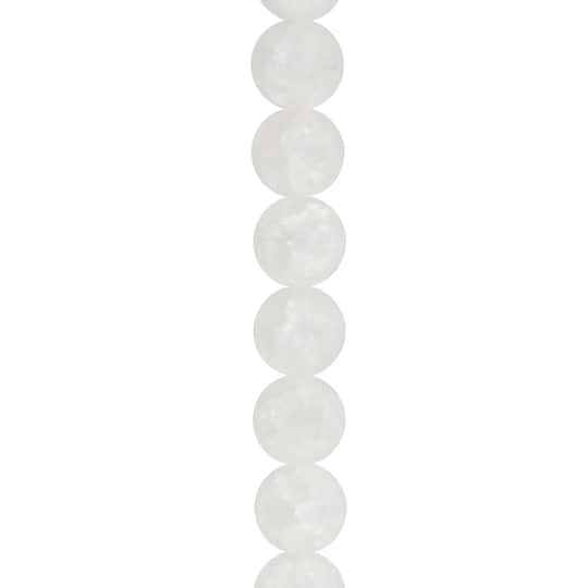 White Cracked Quartz Round Beads by Bead Landing&#x2122;